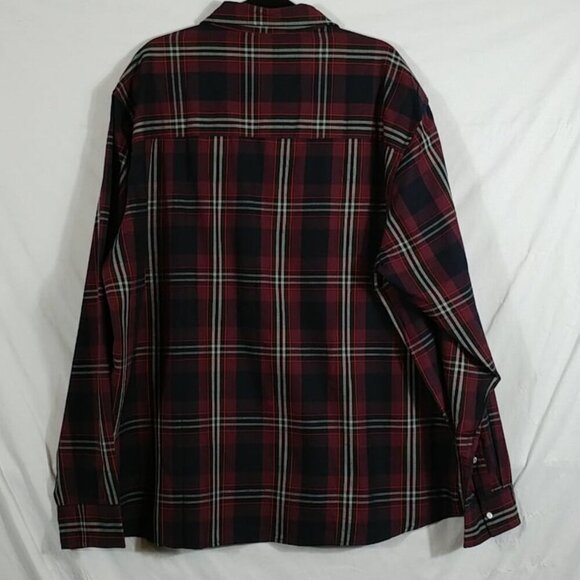 Woodland Creek Men's Red Plaid Tartan Pearl Snaps 100% COTTON Shirt Size XXL - Picture 2 of 7